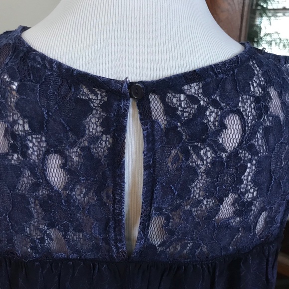 🎉Blue Floral Lace Dress - Picture 5 of 8
